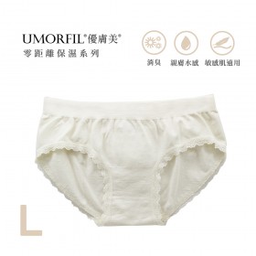 UMORFIL優膚美膠原蛋白胜肽胺基酸美肌中腰內褲-象牙白-L)-台灣製造