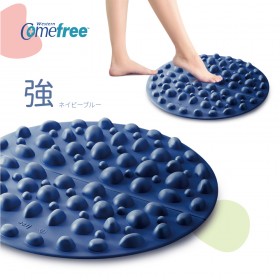 Comefree康芙麗易收納可摺疊圓形足底按摩墊-深海藍(強)-台灣製造